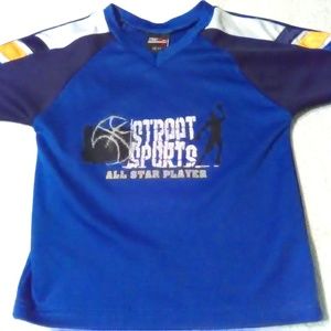Street Line Street Sports Blue Retro Tee Size 5/6